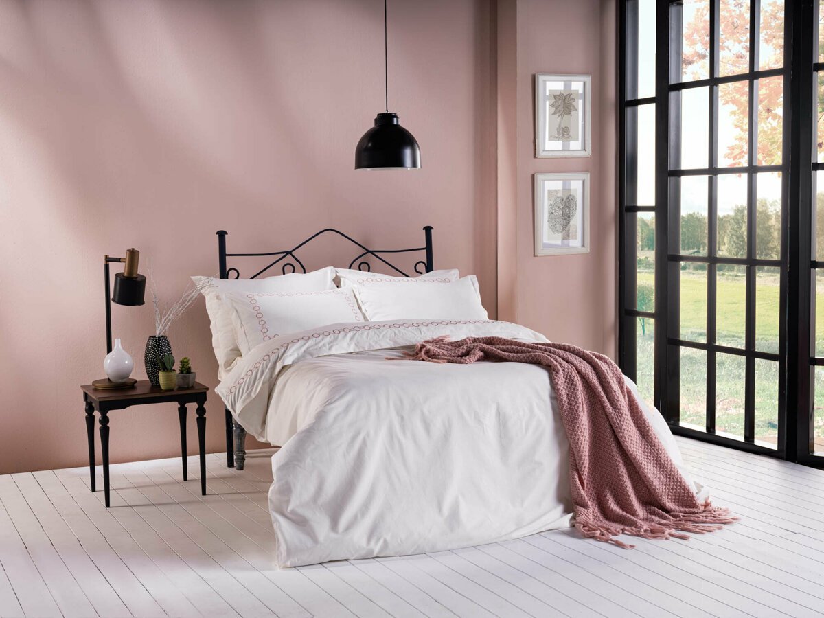 Doqu Home Venita Çift Kişilik Nevresim Takımı - Pudra