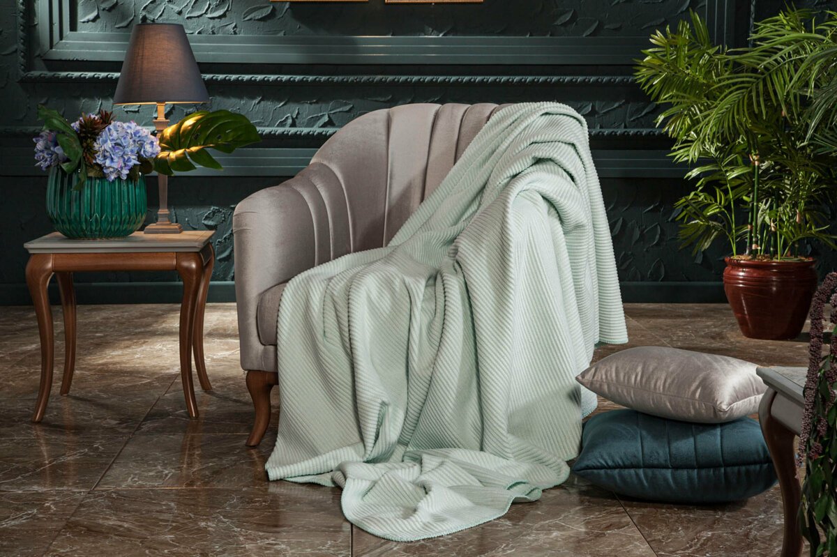 Doqu Home Battaniye Çift Kişilik Softy - Yeşil-