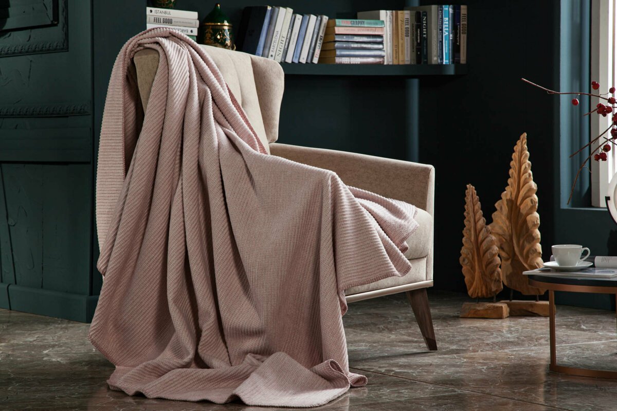 Doqu Home Battaniye Çift Kişilik Softy - Kahve