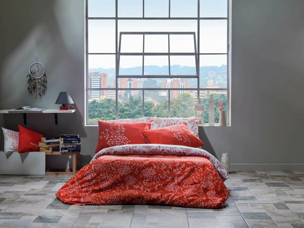 Doqu Home Polycotton Coral Tek Kişilik Nevresim Takımı - Turuncu