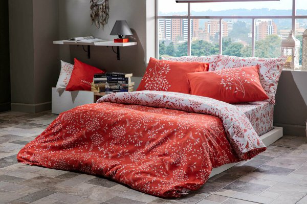 Doqu Home Polycotton Coral Tek Kişilik Nevresim Takımı - Turuncu