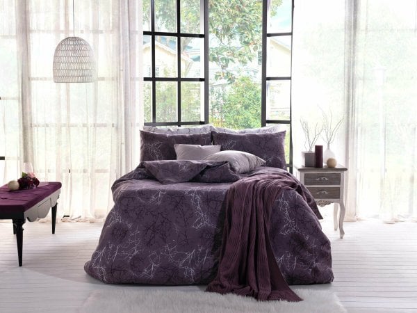 Doqu Home Polycotton Lavande Çift Kişilik Nevresim Takımı - Mor