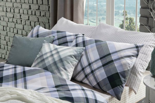 Doqu Home Polycotton Cross Tek Kişilik Nevresim Takımı - Gri